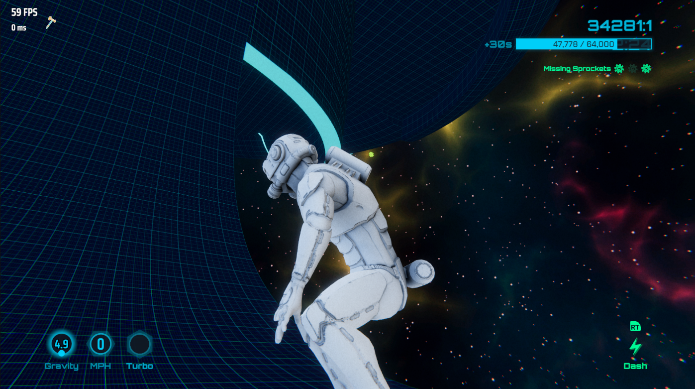 Upside down in the gravity loop.